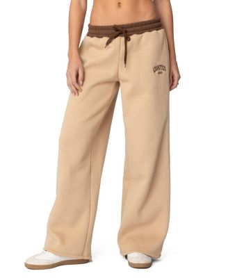 Contrast Embroidered Sweatpants