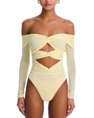 Ronny Kobo Fitz Cutout Bodysuit - Exclusive | Bloomingdale's