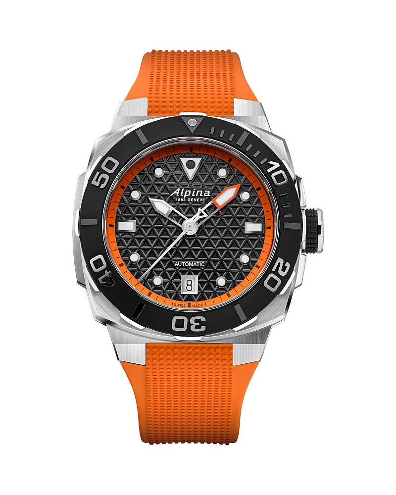 Alpina Seastrong Diver Extreme Automatic 40mm In Black/orange