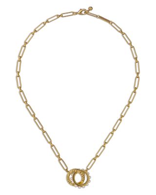 Ted Baker - Lola Double Logo Link Necklace, 17.72"