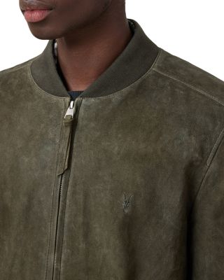 Buckley Regular Fit Waxed Goat Suede Bomber Jacket