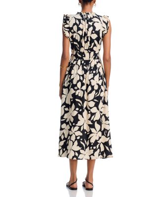Floral Short Sleeve Midi Dress - Exclusive