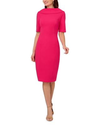 Adrianna Papell - Roll Collar Sheath Dress