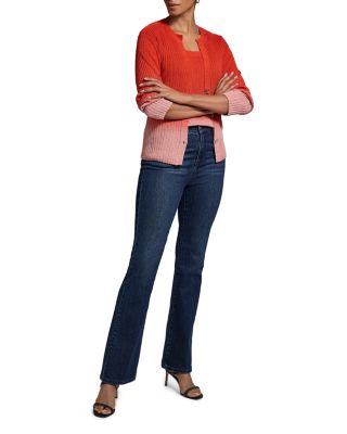 Ombr&eacute; Ribbed Cardigan