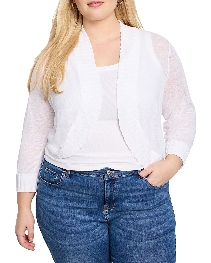 Nic+zoe Plus Bolero Cardigan In Paper White