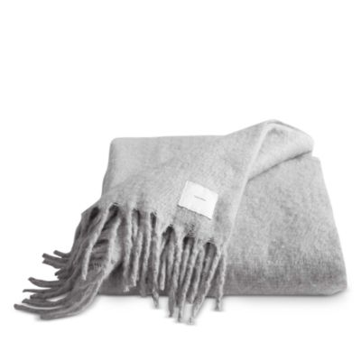 Mohair Solid Throw Blanket, 70"L x 50"W