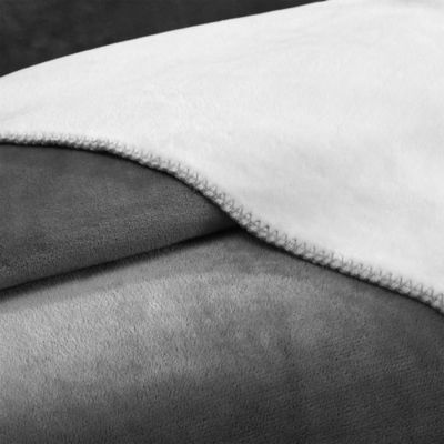 Modern Reversible Solid Bed Blanket, King