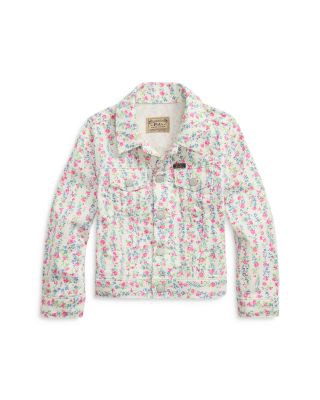 Ralph Lauren - Girls' Floral Cotton Canvas Trucker Jacket - Big Kid