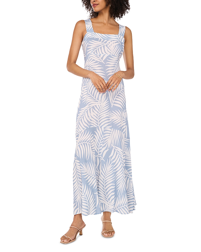 Vince Camuto Plus Size Sleeveless Square-neck Maxi Dress In Lake Breeze