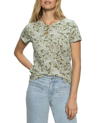 Sanctuary The Perfect Geo Print Cotton Blend Knit Top In Adorned