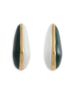 Color Small Fin Drop Earrings in 18K Gold Plated Sterling Silver