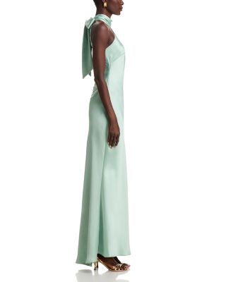 Sleeveless Satin Gown - Exclusive