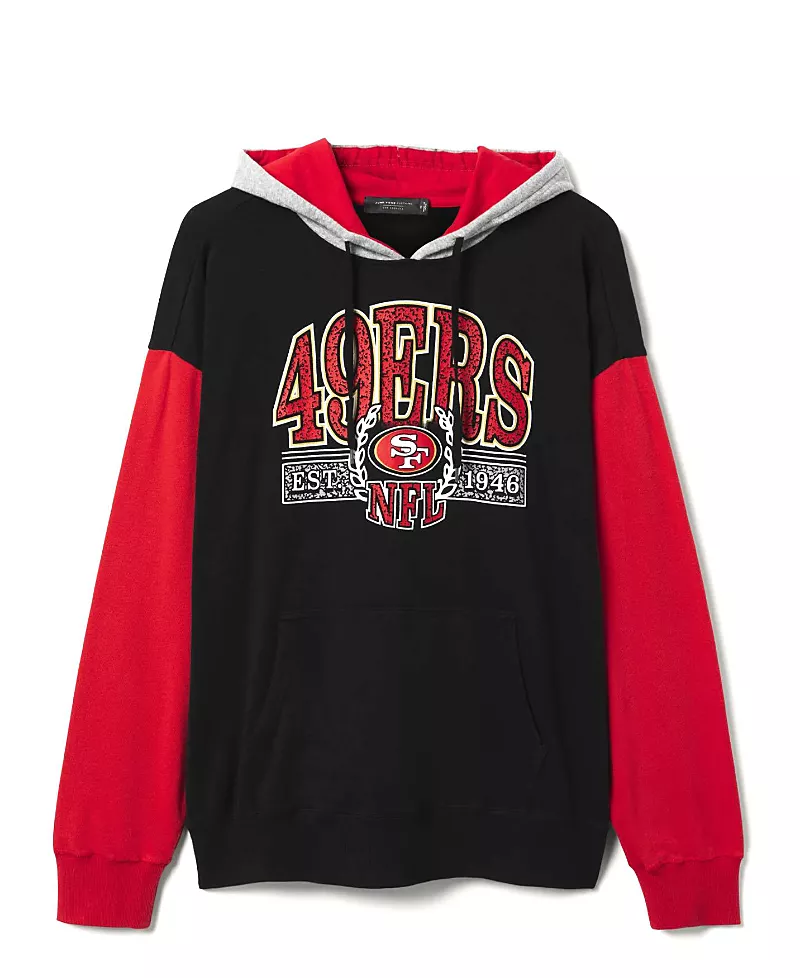 Junk Food Clothing Unisex Nfl San Francisco 49ers Tri Color Block Hoodie