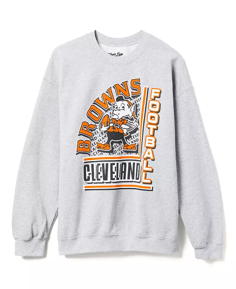 Junk Food Clothing Unisex Nfl Cleveland Browns Backfield Crew Fleece Sweatshirts