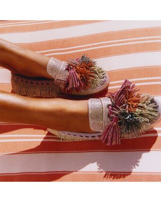 Women&#39;s Pom Pom Moccasin Loafer Flats