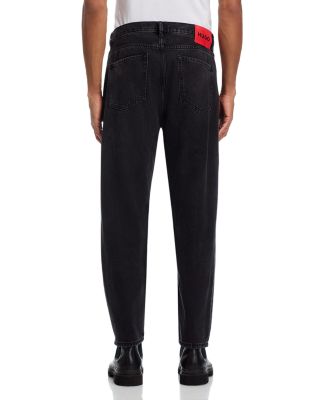 Relaxed Tapered Jeans in Charcoal Gray