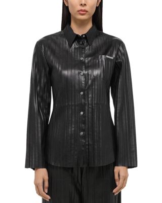 Helmut Lang - Pleated Leather Shirt