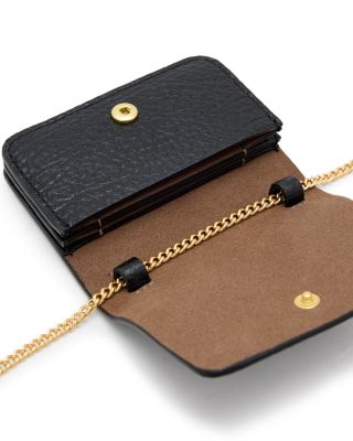 Honore Grained Card Holder Crossbody