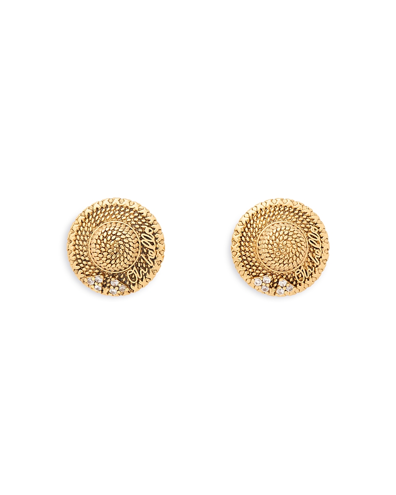 Kate Spade New York Straw Hat Stud Earrings In Gold