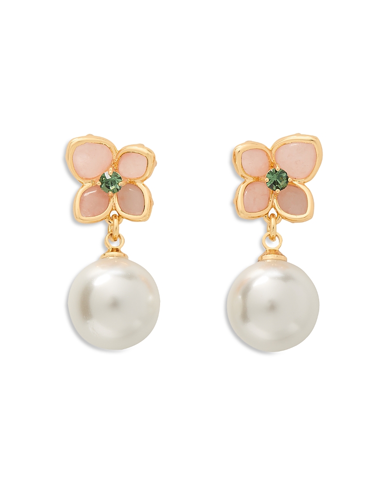 Kate Spade New York Pastel Petals Mixed Stone Flower Drop Earrings In Gold Tone In Gold