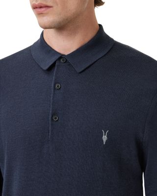 Mode Regular Fit Merino Wool Long Sleeve Polo Sweater