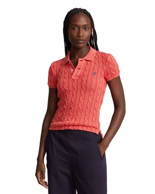 Cable Knit Polo Shirt