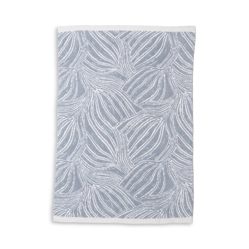 Barefoot Dreams Cozychic Flowing Petals Throw In Moonwater/pearl