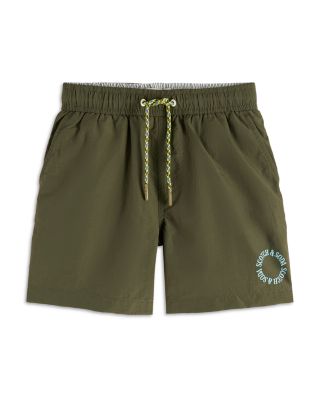 Scotch & Soda Boys' Mid Length Logo Swim Shorts - Little Kid, Big Kid