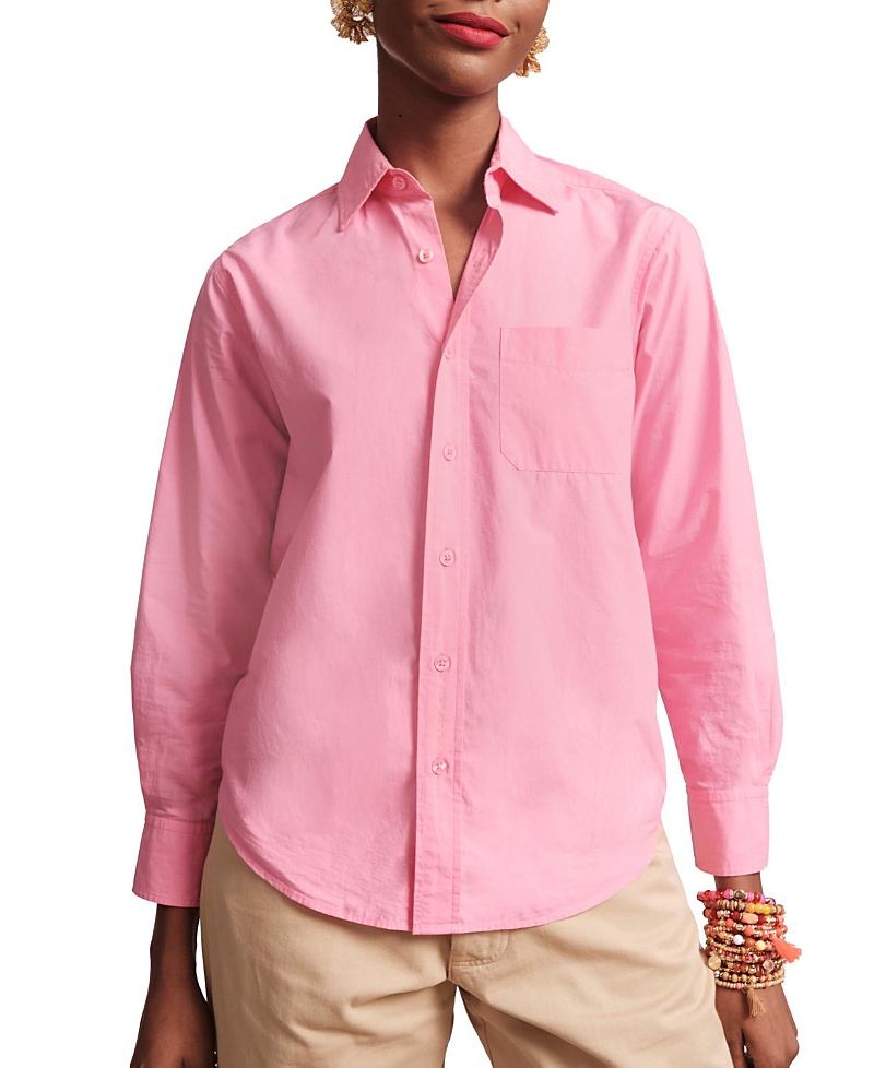 FRANCES VALENTINE PERFECT BUTTON DOWN SOLID SHIRT