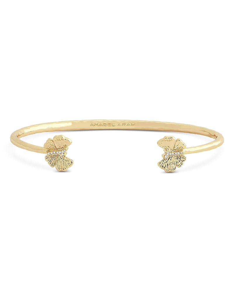 Anabel Aram Pave Butterfly Cuff Bracelet In 18k Gold Plated In Gold