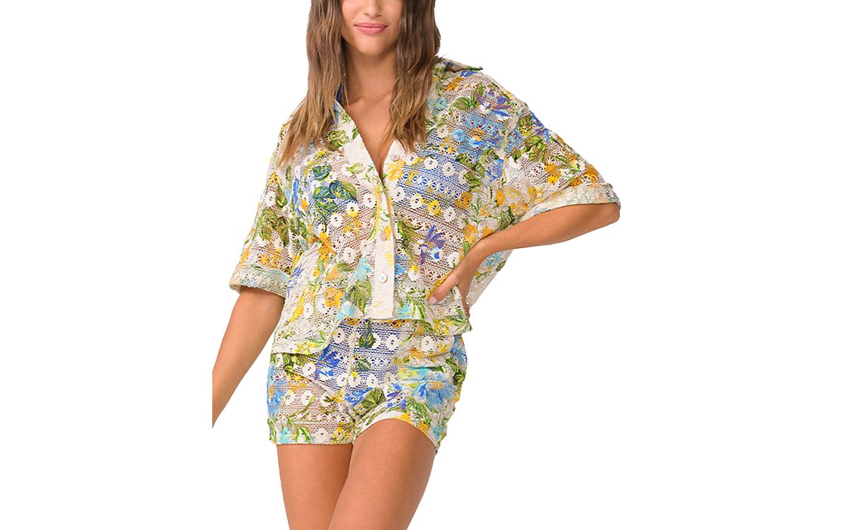 Pq Swim Blake Button Top Swim Cover-Up