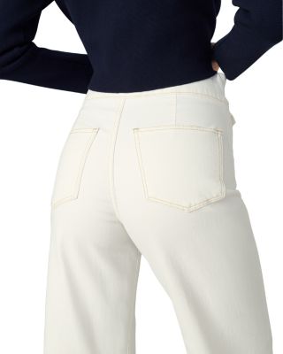The Ellia High Rise Wide Leg Ankle Jeans in Milk