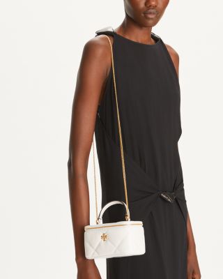 Kira Diamond Quilted Leather Vanity Bag