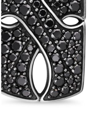 Sterling Silver Armory&reg; Tag with Pav&eacute; Black Diamonds