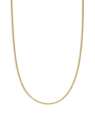 Box Chain Necklace in 18K Gold