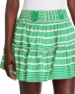 Striped Smocked Skirt - Exclusive