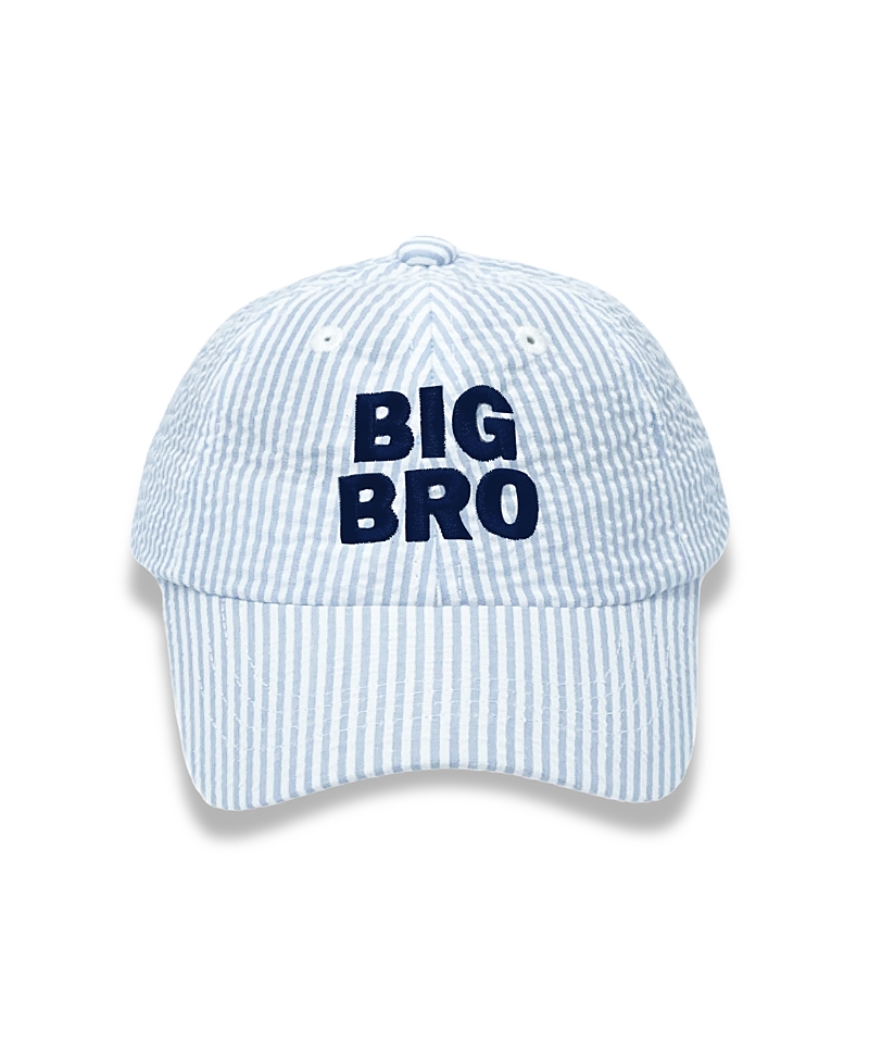 Bits & Bows Boys' Seersucker Big Bro Baseball Hat - Baby, Little Kid