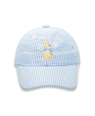 Bits & Bows - Boys' Seersucker Bunny Baseball Hat - Baby, Little Kid