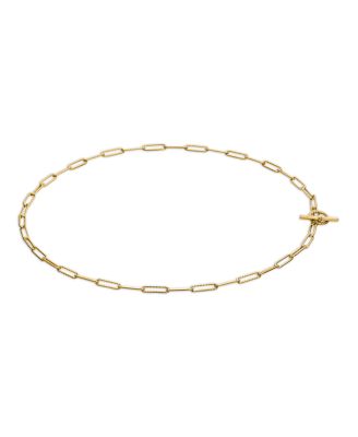 DY Madison Elongated Chain Necklace in 18K Yellow Gold, 18"