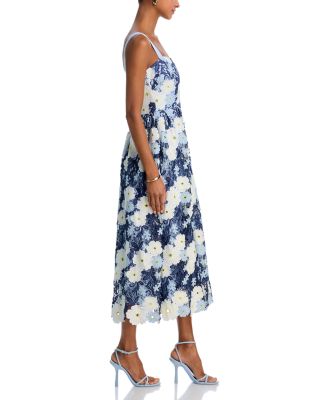 Floral Lace Midi Dress - Exclusive