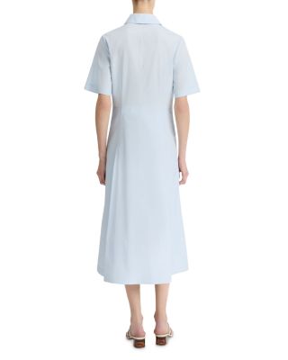 Short Sleeve Poplin Shirt Dress