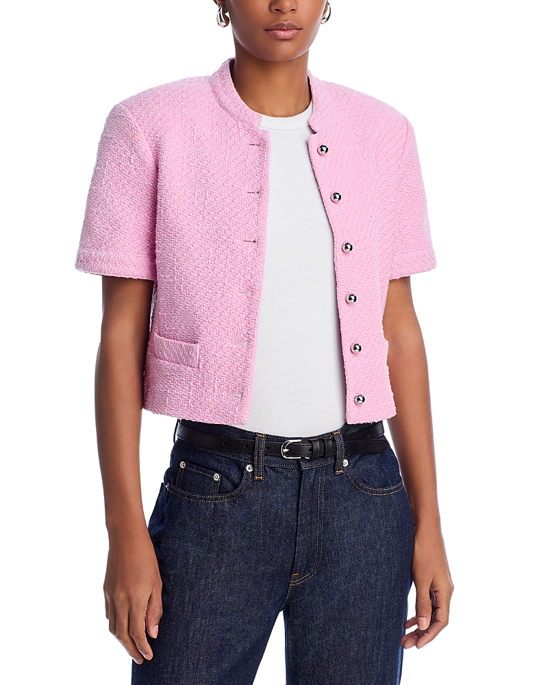Derek Lam 10 Crosby Grace Short Sleeve Jacket In Blush