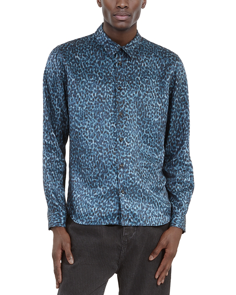 The Kooples Printed Long Sleeve Button Front Shirt
