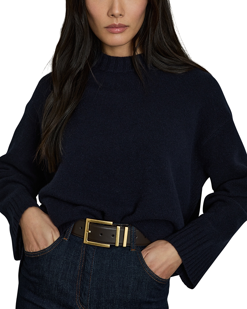 Shop Reiss Elena Crewneck Sweater In Navy