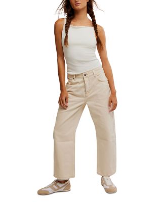 Deep Trance Dropped Boyfriend Jeans in Casual Khaki