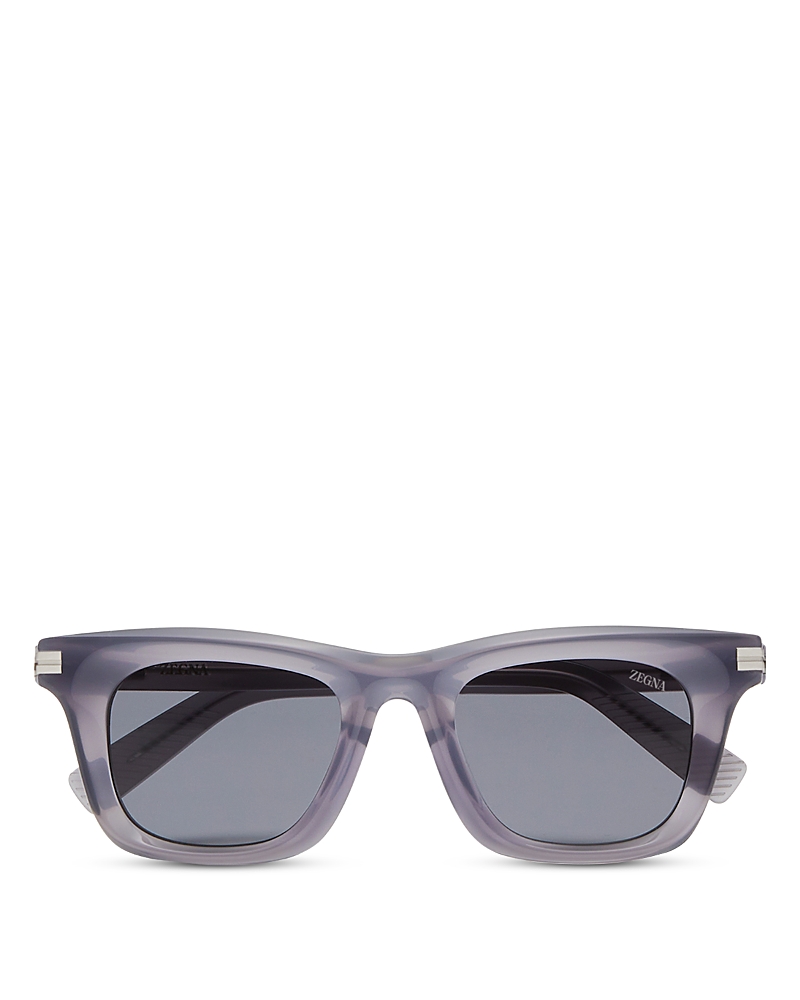 Zegna Grey Acetate Sunglasses In Grey
