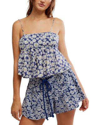 Free People - Mia Printed Peplum Tank
