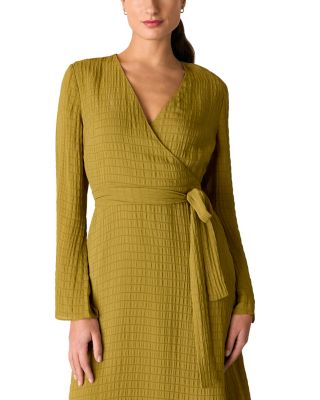 Alex Textured Wrap Midi Dress