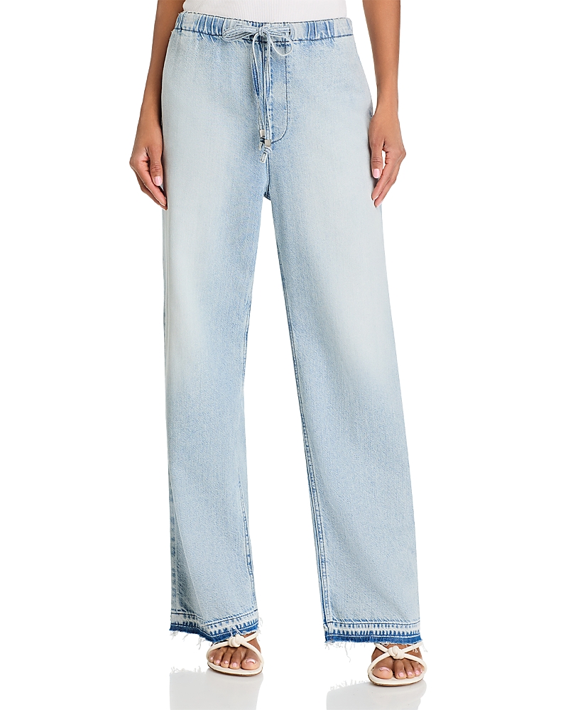 Rag & Bone Logan Ultra Featherweight Wide Leg Jeans In Kierra In Blue