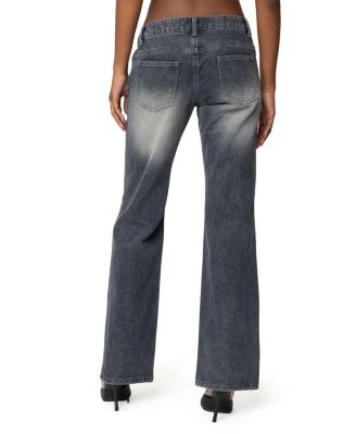 Alysse Low Rise Gray-Washed Jeans